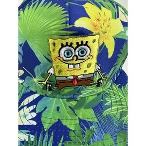 Spongebob Squarepants Baseball Cap Concept One Tropical Floral Snap Back NEW